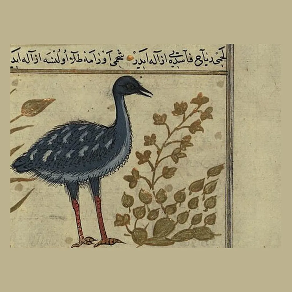 نعامة: المنمنمة في المخطوط