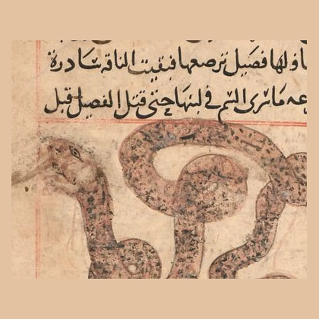 أفعى: المنمنمة في المخطوط