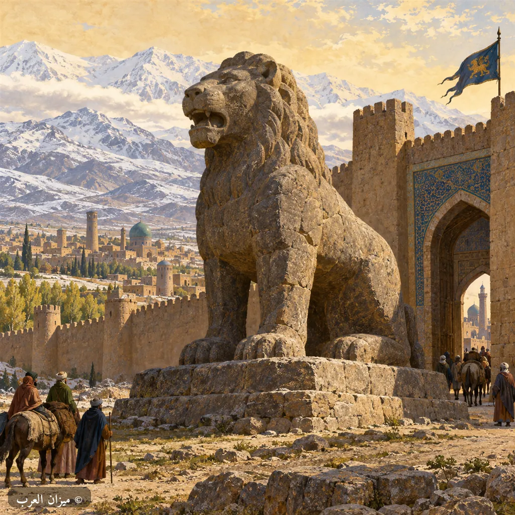 أسد همذان الحجري: تصوّر فني حديث