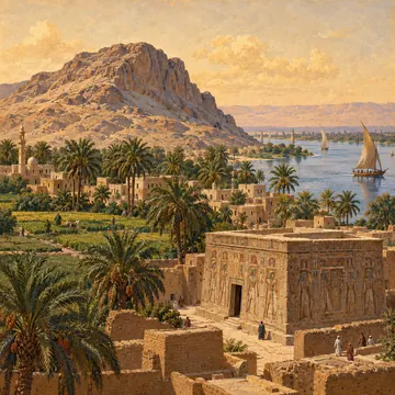 جبل إخميم الذي يُسمع فيه الكلام: تصوّر فني حديث