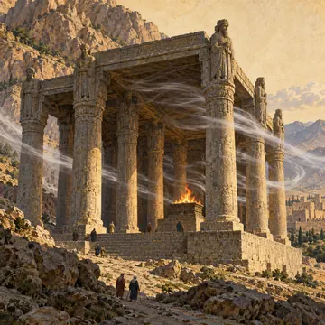 بيت نار إصطخر وأساطينه: تصوّر فني حديث