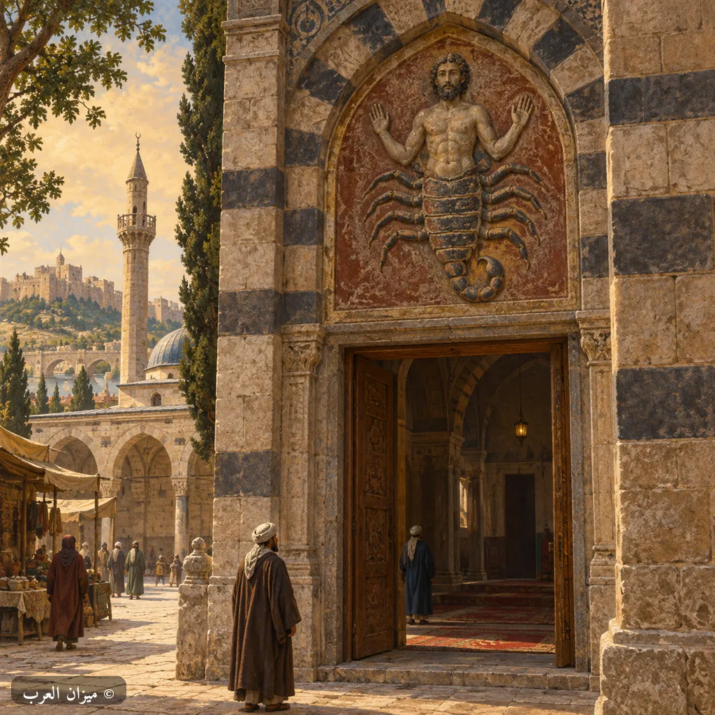 الصورة على باب مسجد حمص: تصوّر فني حديث
