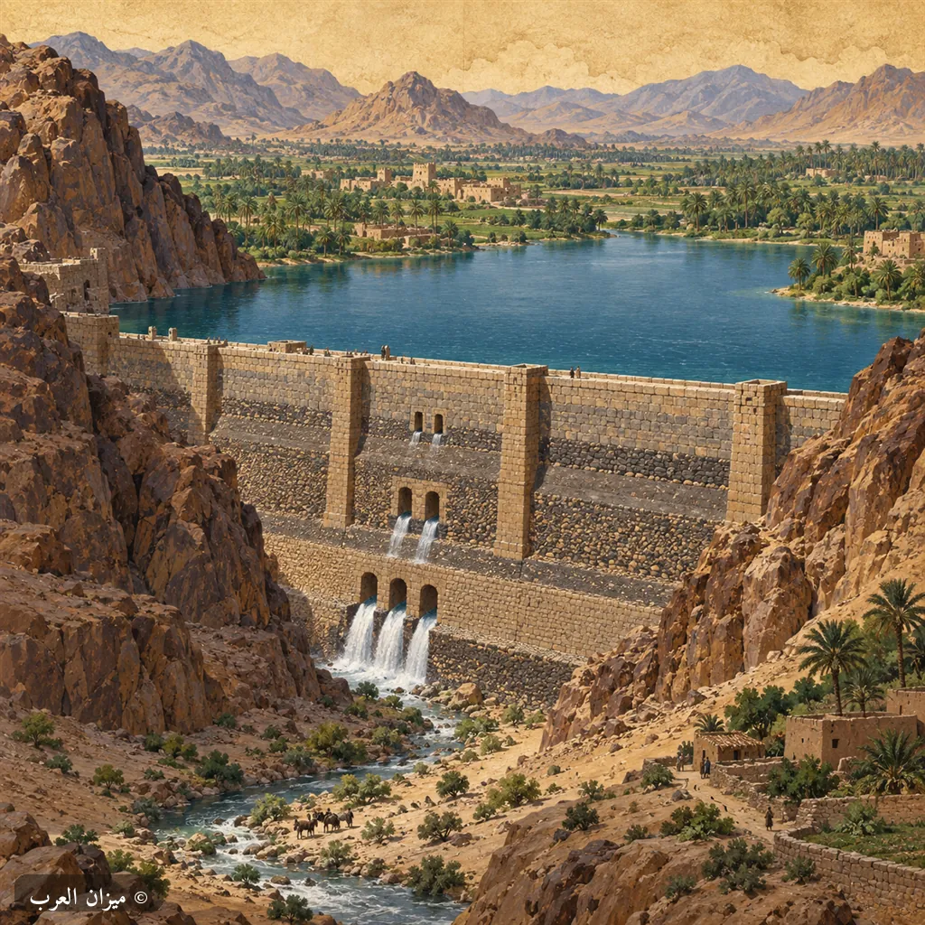 سدّ مأرب: تصوّر فني حديث