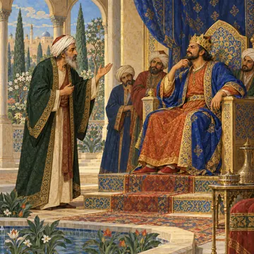 بيدبا الحكيم ينصح الملك دبشليم: تصوّر فني حديث