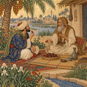 الناسك والضيف: تصوّر فني حديث