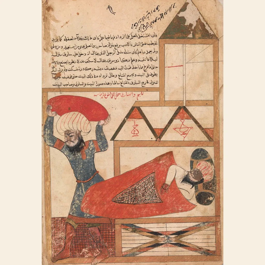 الرجل الذي تناوم للسارق: المنمنمة في المخطوط