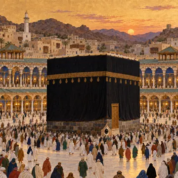 المسجد الحرام والكعبة: تصوّر فني حديث
